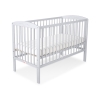 Lit Bébé à Barreaux 60x120 cm Gris Cœurs