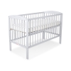 Lit Bébé à Barreaux 60x120 cm Gris Cœurs