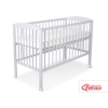 Lit Bébé à Barreaux 60x120 cm Gris Cœurs