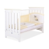 Lit Bébé a Barreaux 60x120 cm Lorenzo Crème Blanc
