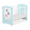 Lit Bébé à Barreaux 60x120 cm Menthe Hiboux