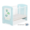 Lit Bébé à Barreaux 60x120 cm Menthe Hiboux