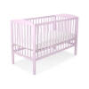 Lit Bebe a Barreaux 60x120 cm Rose Cœurs