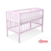 Lit Bebe a Barreaux 60x120 cm Rose Cœurs