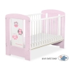 Lit Bébé à Barreaux 60x120 cm Rose Hiboux