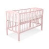 Lit Bebe a Barreaux 60x120 cm Rose Poudré Cœurs