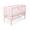 Lit Bebe a Barreaux 60x120 cm Rose Poudré Cœurs