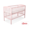 Lit Bebe a Barreaux 60x120 cm Rose Poudré Cœurs