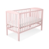 Lit Bebe a Barreaux 60x120 cm Rose Poudré Cœurs