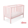 Lit Bebe a Barreaux 60x120 cm Rose Poudré Cœurs