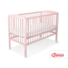 Lit Bebe a Barreaux 60x120 cm Rose Poudré Cœurs