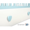 Lit Bébé a Barreaux avec Tiroir 120x60 cm Lorenzo Maxi Menthe Blanc