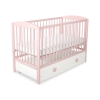Lit Bébé à Barreaux avec Tiroir 120x60 cm Maxi Cœurs