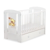 Lit Bébé à Barreaux avec Tiroir 120x60 cm Maxi Crème Papillon