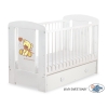 Lit Bébé à Barreaux avec Tiroir 120x60 cm Maxi Crème Papillon
