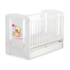Lit Bébé à Barreaux avec Tiroir 60x120 cm Standard Crème Papillon