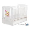 Lit Bébé à Barreaux avec Tiroir 60x120 cm Standard Crème Papillon