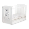 Lit Bébé à Barreaux avec Tiroir 60x120 cm Standard Hiboux