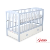 Lit Bébé à Barreaux avec Tiroir Maxi Blanc étoiles