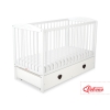 Lit Bébé à Barreaux avec Tiroir Maxi Cœurs