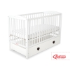 Lit Bébé à Barreaux avec Tiroir Maxi Cœurs
