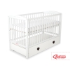 Lit Bébé à Barreaux avec Tiroir Maxi Cœurs