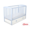 Lit Bébé à Barreaux avec Tiroir Maxi Cœurs