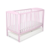 Lit Bébé à Barreaux avec Tiroir Standard Cœurs