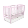 Lit Bébé à Barreaux avec Tiroir Standard Cœurs