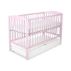Lit Bébé à Barreaux avec Tiroir Standard Cœurs