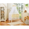 Lit Cododo avec Ciel Matelas et Linge Complet Crème Hiboux