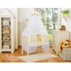 Lit Cododo avec Ciel Matelas et Linge Complet Crème Hiboux