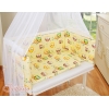 Lit Cododo avec Ciel Matelas et Linge Complet Crème Hiboux