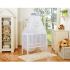 Lit Cododo avec Ciel Matelas et Linge Complet Gris à Pois Cœurs
