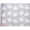 Lit Cododo avec Ciel Matelas et Linge Complet Gris Hiboux