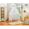 Lit Cododo avec Ciel Matelas et Linge Complet Gris Hiboux
