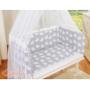 Lit Cododo avec Ciel Matelas et Linge Complet Gris Hiboux