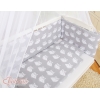 Lit Cododo avec Ciel Matelas et Linge Complet Gris Hiboux