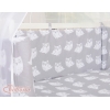 Lit Cododo avec Ciel Matelas et Linge Complet Gris Hiboux
