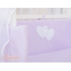 Lit Cododo avec Ciel Matelas et Linge Complet Lila Cœurs