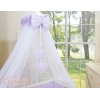 Lit Cododo avec Ciel Matelas et Linge Complet Lila Cœurs