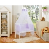Lit Cododo avec Ciel Matelas et Linge Complet Lila Cœurs