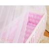 Lit Cododo avec Ciel Matelas et Linge Complet Rose