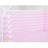 Lit Cododo avec Ciel Matelas et Linge Complet Rose Chevron