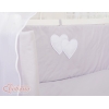 Lit de Cododo avec Linge Complet Gris Cœurs