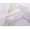 Lit de Cododo avec Linge Complet Gris Cœurs