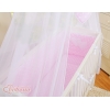 Lit de Cododo avec Linge Complet Rose à Pois Cœurs
