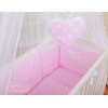 Lit de Cododo avec Linge Complet Rose à Pois Cœurs