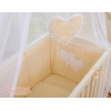 Lit de Cododo avec Matelas et Ensemble de Linge de Lit Beige à Pois Cœurs