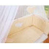 Lit de Cododo avec Matelas et Ensemble de Linge de Lit Beige à Pois Cœurs